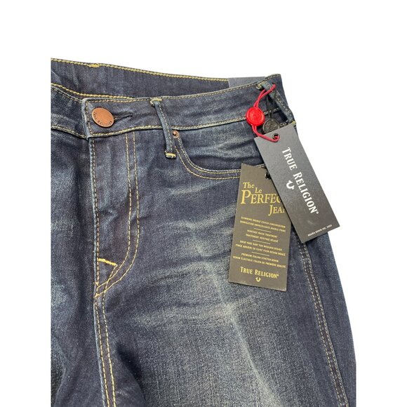 True Religion Becca Mid Rise Bootcut Jeans Size 33 Dark Wash Denim SKU 9279 - Picture 2 of 13